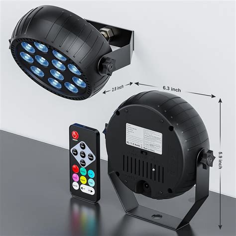 ZonQoonz Rechargeable Mini Par Lights, Wireless 12 RGB India | Ubuy