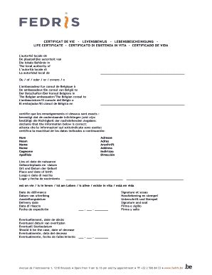 Certificat De Vie Pdf - Fill and Sign Printable Template Online