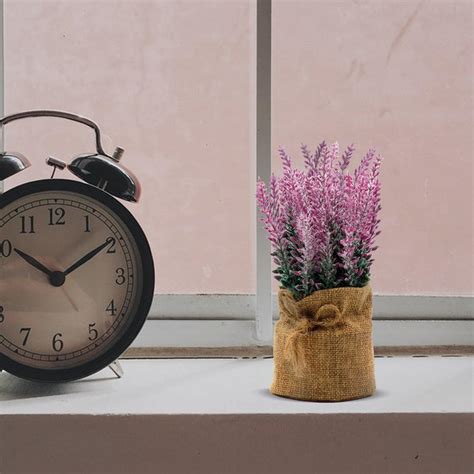 Artificial Flower Plant with Sack Bag, Pink, Jute & Plastic - MARKET99