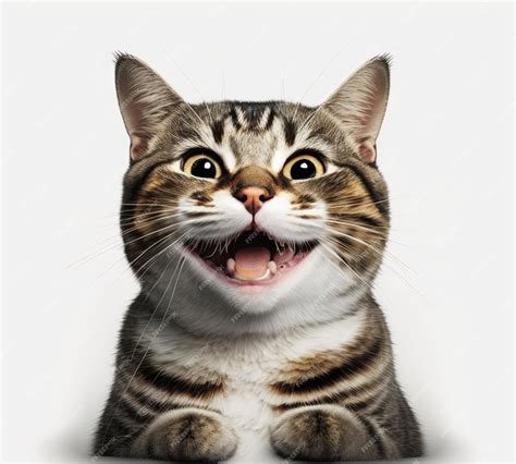 Premium Photo | Ai generated portrait of cat cute happy