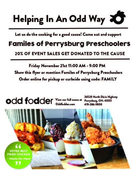 Odd Fodder Fundraiser, Odd Fodder, Perrysburg, 21 November 2025 | AllEvents