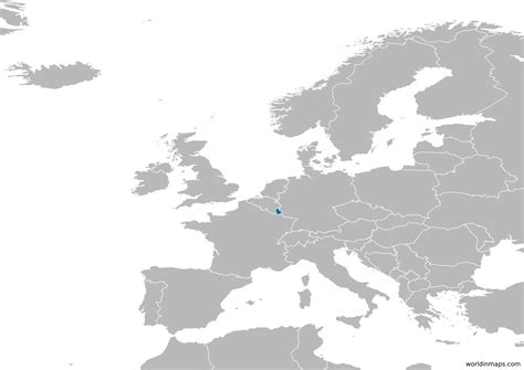 luxembourg map in europe world map