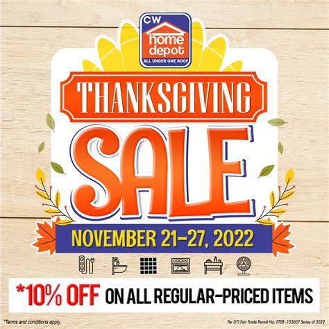 CW Home Depot – Thanksgiving Sale | Manila On Sale