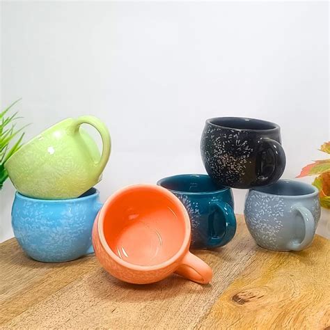 Buy THE INDIA STYLE - Colorful Designer Bone China Tea Cup Set ...