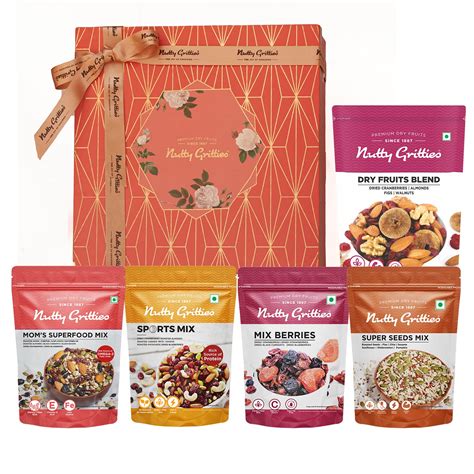 Nutty Gritties Hamper Rakhi Special Dry Fruits Pack of 18 Nuts Gift Box ...