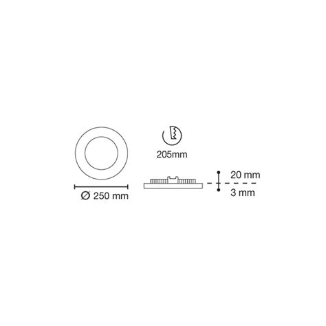 Downlight LED Novo Lux 20W 4000K Rojo - Cristalrecord - Iluminación LED