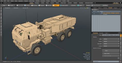 3D M142 HIMARS Multiple Rocket Launcher Desert model | 3D Molier ...