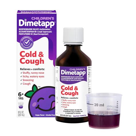 Amazon.com : Dimetapp Children’s Cold & Cough Medicine, Cough Suppressant, Nasal Decongestant ...