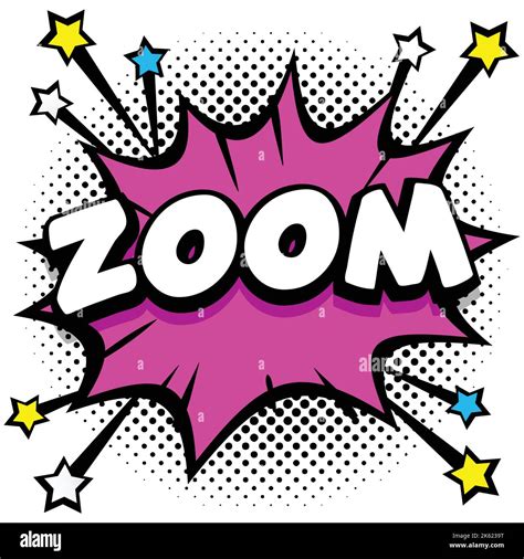 Zoom Comic livre explosion bulle; illustration vectorielle Illustration ...