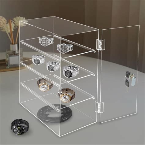 NEATOOM Rotating Acrylic Display Case, 4-Tier Clear Acrylic India | Ubuy