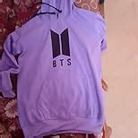 Buy FUNKY MONKEY Cottonblend BTS Purple Hooded Women's Regular Hoodie ...