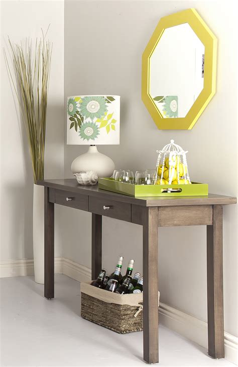 Furniture: Contemporary Narrow Console Table for Entryway Decoration ...