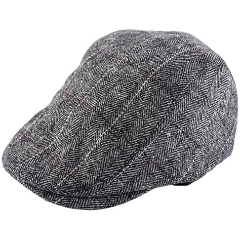 The Tie Hub Herringbone Grey Flat Cap : Amazon.in: Clothing & Accessories
