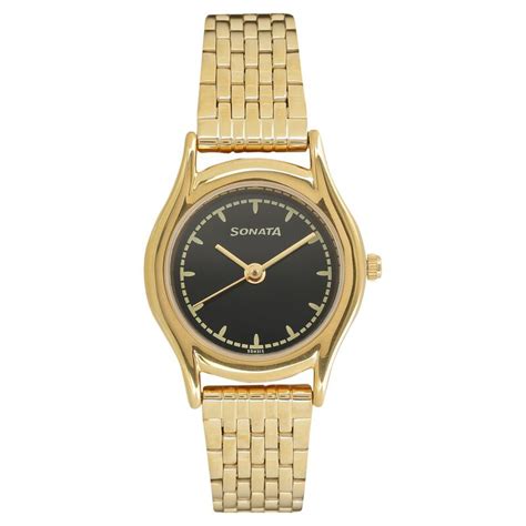 Buy Online Sonata Essentials Champagne Dial Women Watch With Stainless ...