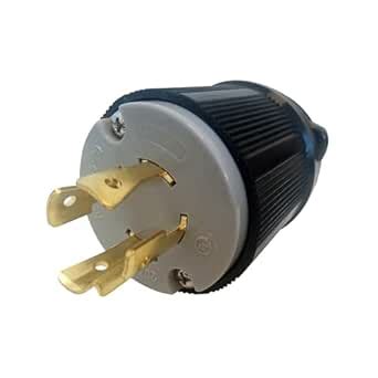 OCSParts L15-20P Locking Plug, 20 Amp, 250 VAC Voltage, cUL Listed ...