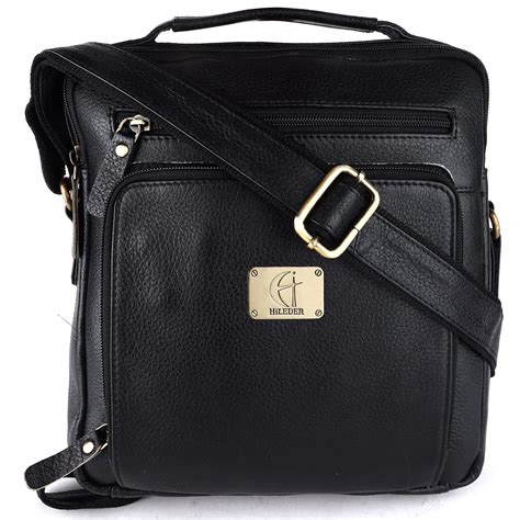 Buy HiLeder Pure Genuine Leather Messenger Shoulder 10 inch Sling Cross ...