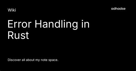 Image result for Rust Actix Error Handling