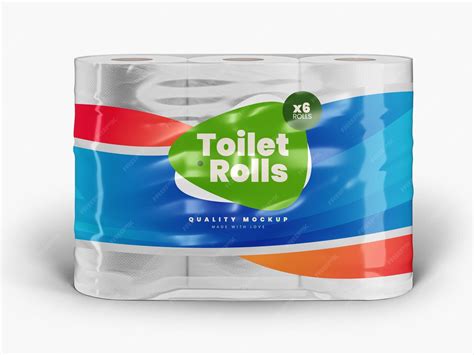 Premium PSD | Toilet paper packaging mockup templatee