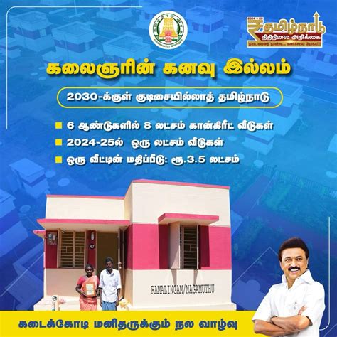 Tamil Nadu Kalaignarin Kanavu Illam Scheme | Govt Schemes India