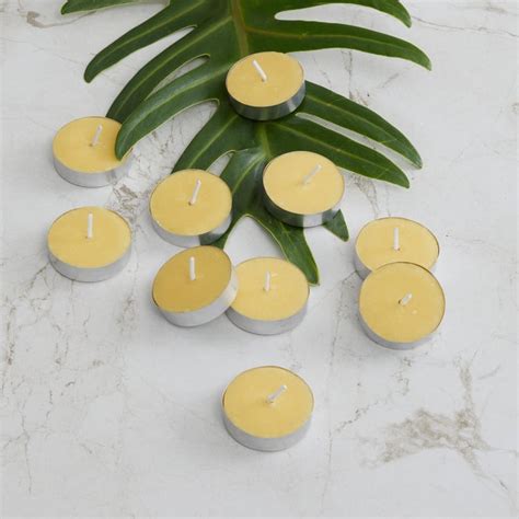Buy Colour Connect Set of 10 Lemongrass Scented T-Light Candles from ...