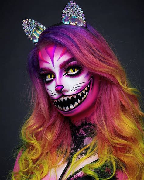 Cheshire Cat 🐱 | Cat halloween makeup, Alice in wonderland makeup ...