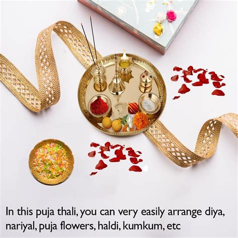 Hashcart Brass Puja Thali Set (8.75 inch) Pooja India | Ubuy