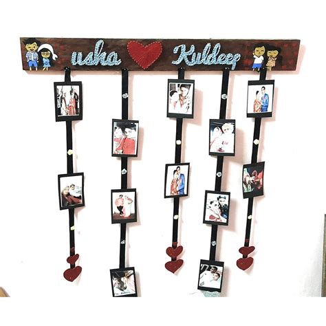 Photos Wall Hanging with String Art : Amazon.in: Home & Kitchen