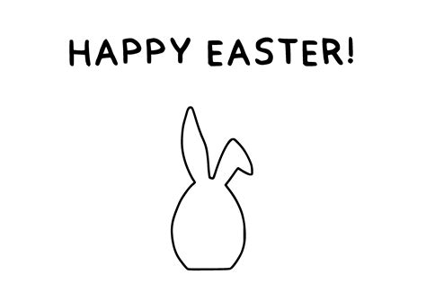 Easter Bunny Outline at Jeffrey Boutte blog