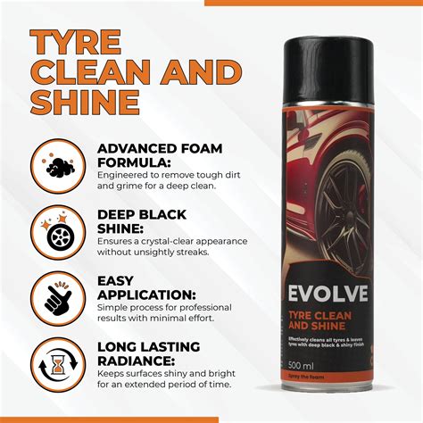 Tyre Clean & Shine 500ml | Cleans, Restores & Shines Tyres | Long Last ...