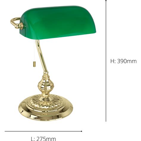 EGLO Banker Green Glass Table Lamp