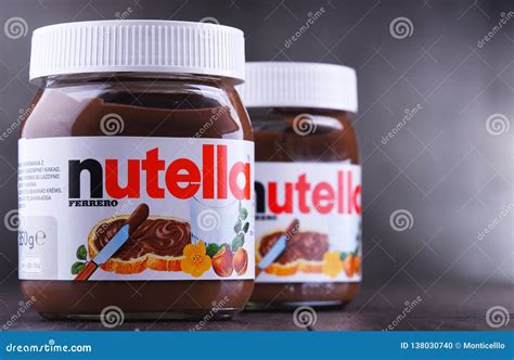 Jars of Nutella spread editorial image. Image of cocoa - 138030740