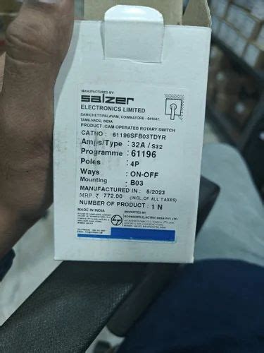 Salzer Electronics Rotary Switch - 61196 rotary switch SALZER Trader ...