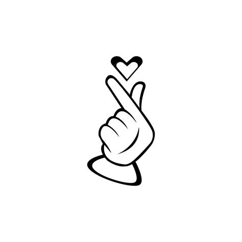 Premium Vector | Mini i love you hand korean heart finger i love you ...