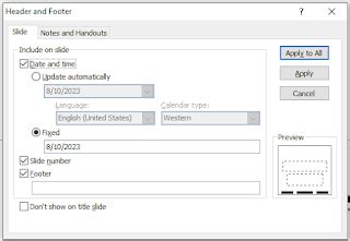 Class 9 IT Chapter - Digital Presentation Topic - Header & Footer ...