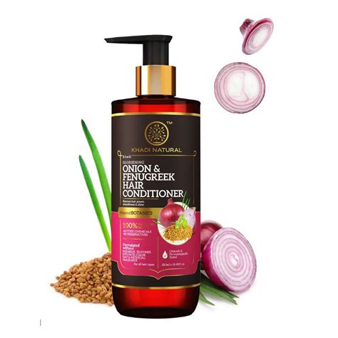 Buy Khadi Natural Onion & Fenugreek Hair Conditioner - Power Botanics ...