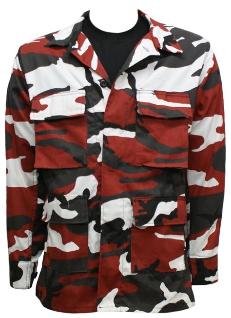 Army Shirt US BDU Combat Jacket Original Red Urban Camo Military Fancy ...