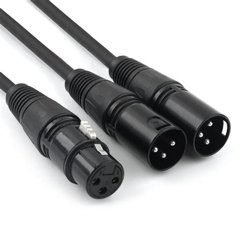 DISINO 10 Feet XLR Female to Dual XLR Male Y Splitter Cable - Balanced ...