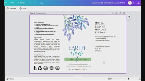 Product Label Template Editable Cosmetic Label Template Skin Care Labe ...