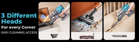 Laresar Cordless Vacuum, 550W/45Kpa Stick With Touch Screen, 60Mins ...