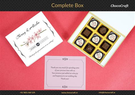Wedding Return Gifts - 6 Chocolate Box - All Printed Chocolate (Sample ...