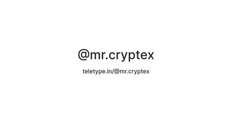 @mr.cryptex — Teletype