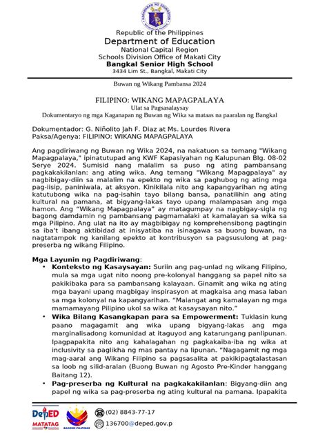 Image result for Narrative Text Template Tagalog