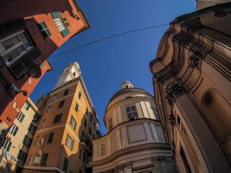 Saint george church genoa historic palace and buildings in old town ...