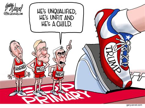 Political Cartoon Trump Head Start GOP Primary Election Walsh | The Week