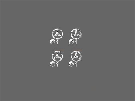 Mercedes logo type 2 chrome 1:18 Scale Arts In | Scale Arts India
