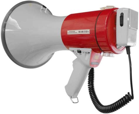 MX Handheld Battery Operated Megaphone with Microphone, Siren, Handheld ...