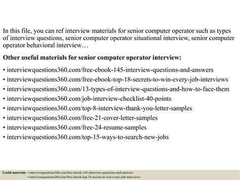 Image result for Computer Operator Interview Questions