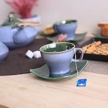 Buy Caffeine Ceramic Handmade Stoneware Blue and Green Ferrous Studio ...
