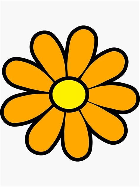 70s flower drawing