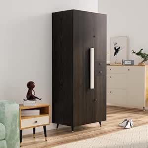 Hexa Red Wooden Almirah for Clothes, Door for Bedroom, 2 Door Wardrobe ...